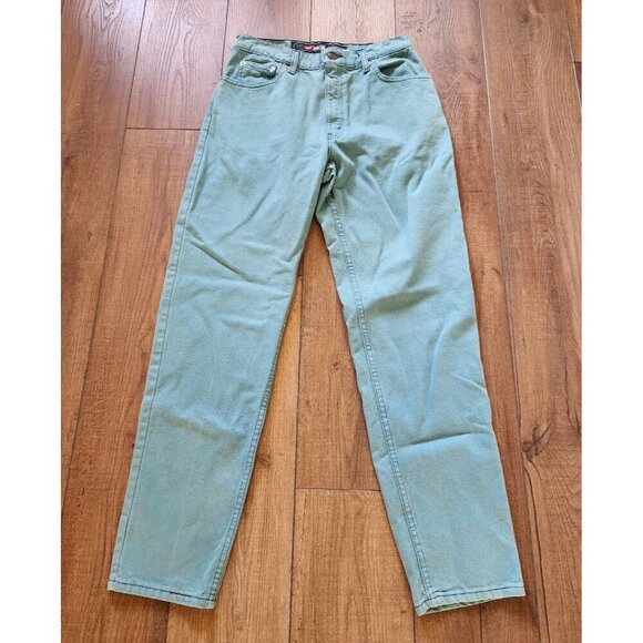 Vintage Y2K 90s Levi's 515 Special Reserve Relaxed Fit Tapered Leg‎ Teal Green - Picture 3 of 9